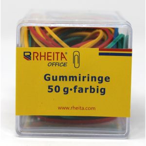 Rheita Gummiringe, farblich sortiert, 50g in Klarsichtbox
