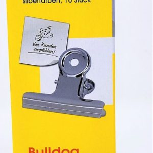 Rheita Briefklemmer aus Metall, ca. 51 x 10,7 mm, silber, 10 Stück in Hängeschachtel