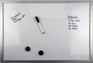 RHEITA Magnet-Memo-Board 60 x 40 cm mit 2 Magneten und Boardmarker, Papprückwand