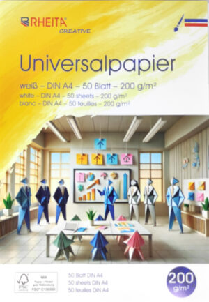 RHEITA Universalpapier, A4, 50 Blatt, weiß, FSC-Mix, 200g/m²
