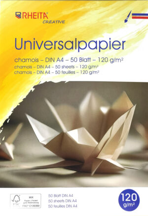 RHEITA Universalpapier, A4, 50 Blatt, chamois, FSC-Mix, 120g/m²