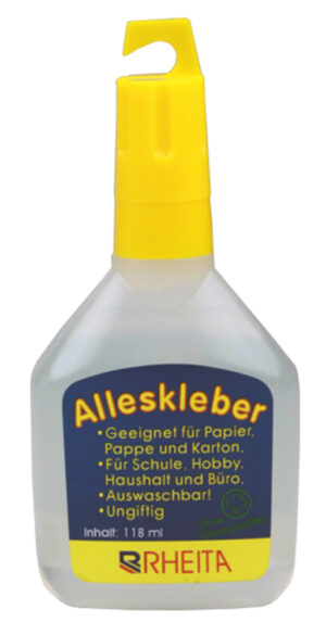 Alleskleber 118ml, flüssig, transparent, lösungsmittelfrei, in Kunsstoffflasche