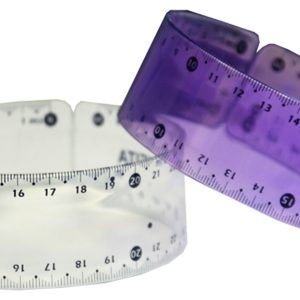 Rheita Flex-Lineal, 2 verschiedene Farben, 30 cm, flexibel, bruchsicher