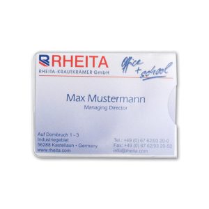 Rheita Ausweishülle für Kreditkarten, transparent, 70 x 95 mm,180 µ