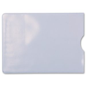Rheita Ausweishülle für Straßenbahnausweis, transparent, Größe 97 x 132 mm, 180 µ