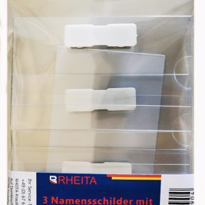 Rheita Namens-oder Visitenkartenschilder mit Magnet, aus PVC, transparent, 57 x 90 mm, 3er Pack