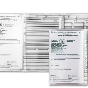 Rheita Ausweishülle für Fahrzeugschein, transparent, 113 x 220 mm, 180 µ