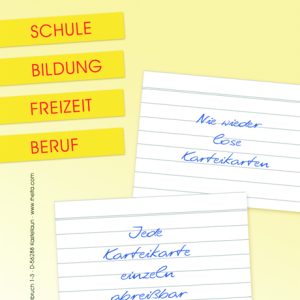 Rheita Karteikartenblock, blanko, DIN A7, 170g/m², 120 Karten, keine losen Karten mehr