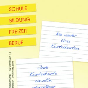 Rheita Karteikartenblock, blanko, DIN A8, 170g/m², 120 Karten, keine losen Karten mehr
