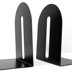Rheita Buchstützen aus Metall mit abgerundete Kanten, schwarz,  16,5 cm