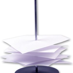 Rheita Zettelspieß aus Metall, schwarz lackiert, Höhe 13,7 cm, auf Blisterkarte