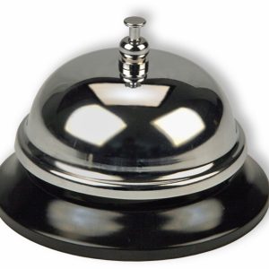 Rheita Tischklingel aus Ganzmetall mit verchromter Glocke