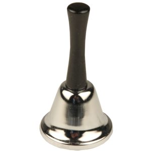 Rheita Handglocke aus Metall mit Holzgriff