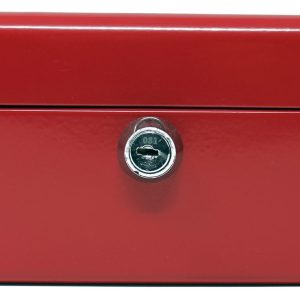 Rheita Geldkassette aus Metall mit Kunststoffeinsatz, rot