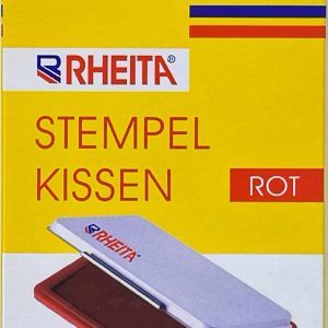 Rheita Stempelkissen metall, rot, Größe 2 (7x11cm)