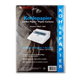 Rheita Kohlepapier in der 25 Blatt Mappe, A4, schwarz