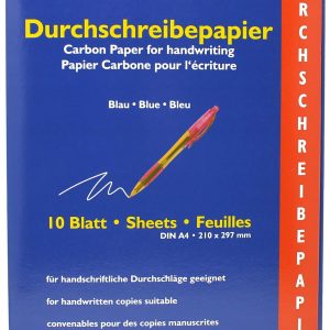 Rheita Durchschreibepapier in der 10 Blatt Mappe, A4, blau