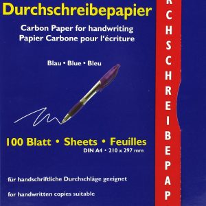 Rheita Durchschreibepapier in der 100 Blatt Mappe, A4, blau