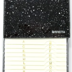 Rheita Telefonschuppenregister, schwarz mit weißen Punkten