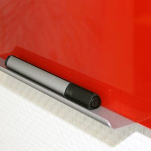Rheita Stiftehalter magnetisch für Glas-Magnettafel, silber, 1 Stück in Polybeutel