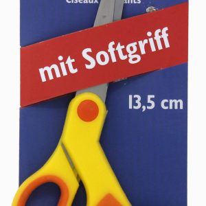 Rheita Kinderbastelschere, farbigem Softgriff, 13.5 cm, runde Ausführung