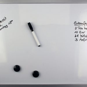 Rheita Magnet-Memo-Board 80 x 60 cm mit 2 Magneten und Boardmarker, Papprückwand