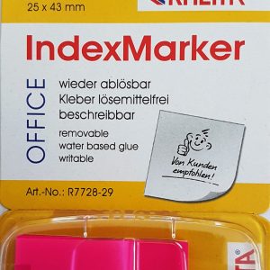 Rheita Indexe aus Folie im Spender,pink, 25 x 43 mm, 50 Blatt